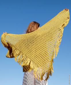 Strickset Dreieckstuch Im Stäbchen-lochmuster aus Diversa von Lana Grossa