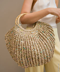 Strickset Glitzerkorbtasche aus The Loop von Lana Grossa