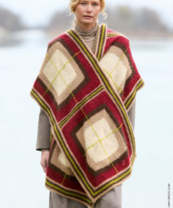 Strickset Stola Aus Quadraten aus Filo Di Gio von Lana Grossa