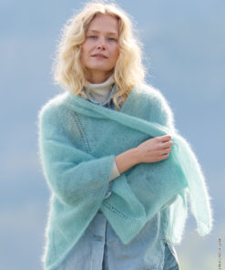 Strickset 5-eckiges Tuch aus Silkhair von Lana Grossa