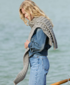 Strickset Kragenschal aus Cool Merino und Silkhair von Lana Grossa