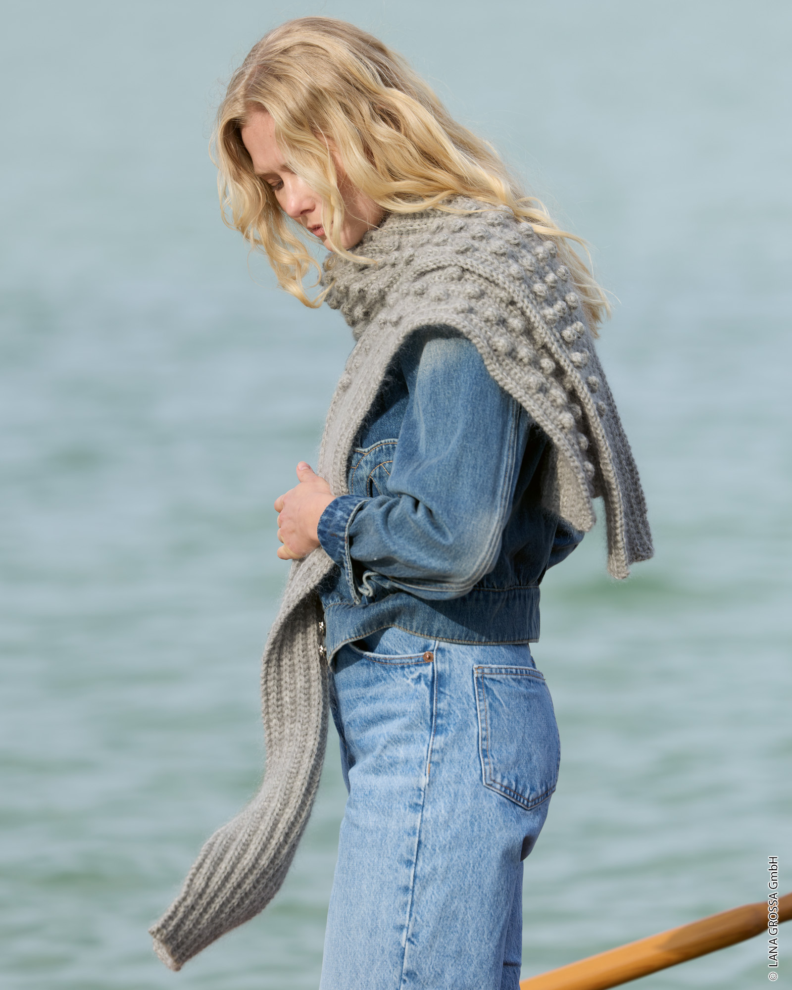 Strickset Kragenschal Aus Cool Merino Und Silkhair Von Lana Grossa 1 Strickset Kragenschal Aus Cool Merino Und Silkhair Von Lana Grossa