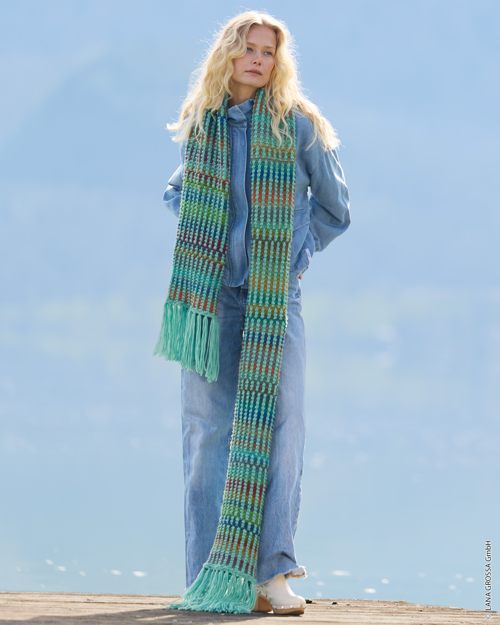 Strickset Schal Aus Farfalla Und Cool Merino Von Lana Grossa 1 Strickset Schal Aus Farfalla Und Cool Merino Von Lana Grossa