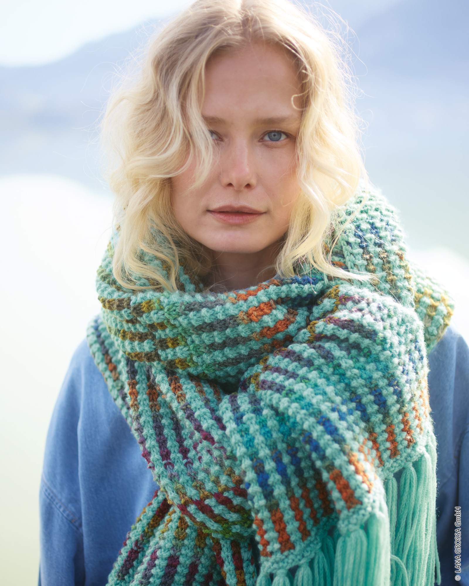 Strickset Schal Aus Farfalla Und Cool Merino Von Lana Grossa 3 Strickset Schal Aus Farfalla Und Cool Merino Von Lana Grossa – Bild 3