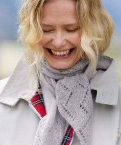 Strickset Schal Im Ajourmuster aus Setasuri Pearls von Lana Grossa