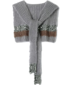 Strickset Kragenschal Aus Filo Di Gio Und Cosmo Von Lana Grossa 4 Strickset Kragenschal Aus Filo Di Gio Und Cosmo Von Lana Grossa – Bild 2