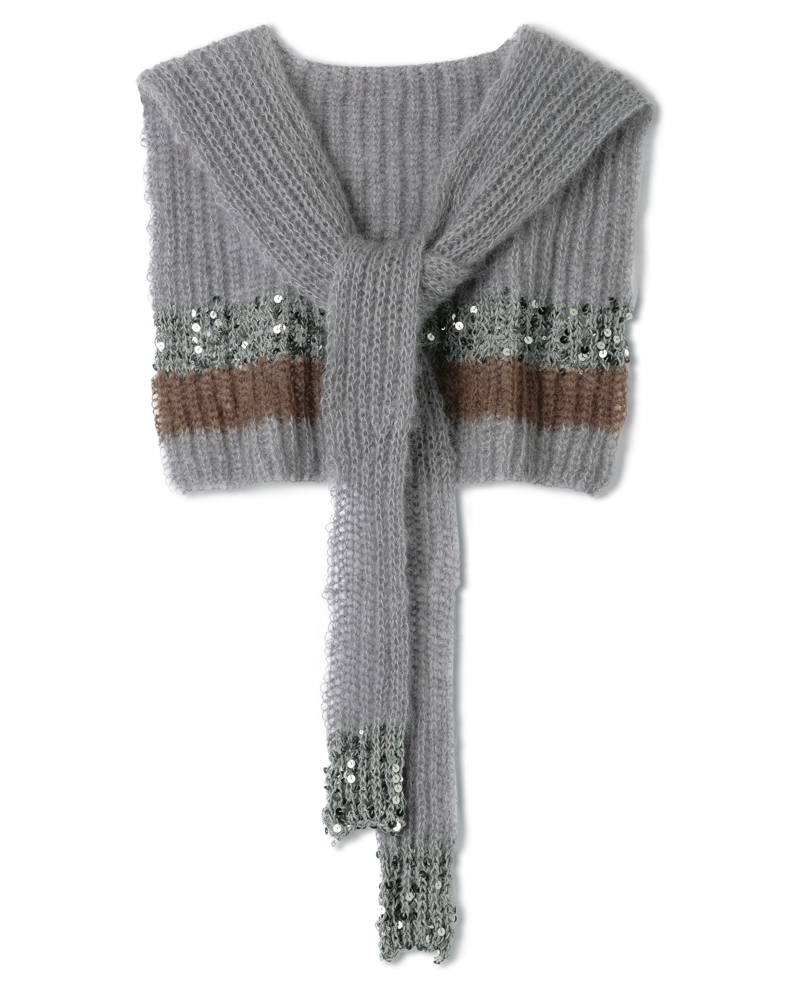 Strickset Kragenschal Aus Filo Di Gio Und Cosmo Von Lana Grossa 2 Strickset Kragenschal Aus Filo Di Gio Und Cosmo Von Lana Grossa – Bild 2