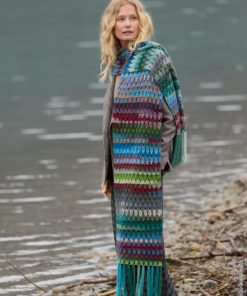 Strickset Stola  Mit Fransen aus Farfalla von Lana Grossa
