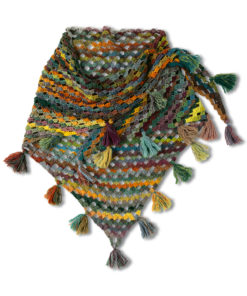 Strickset Dreieckstuch Mit Quasten Aus Colorissimo Von Lana Grossa 3 Strickset Dreieckstuch Mit Quasten Aus Colorissimo Von Lana Grossa – Bild 2