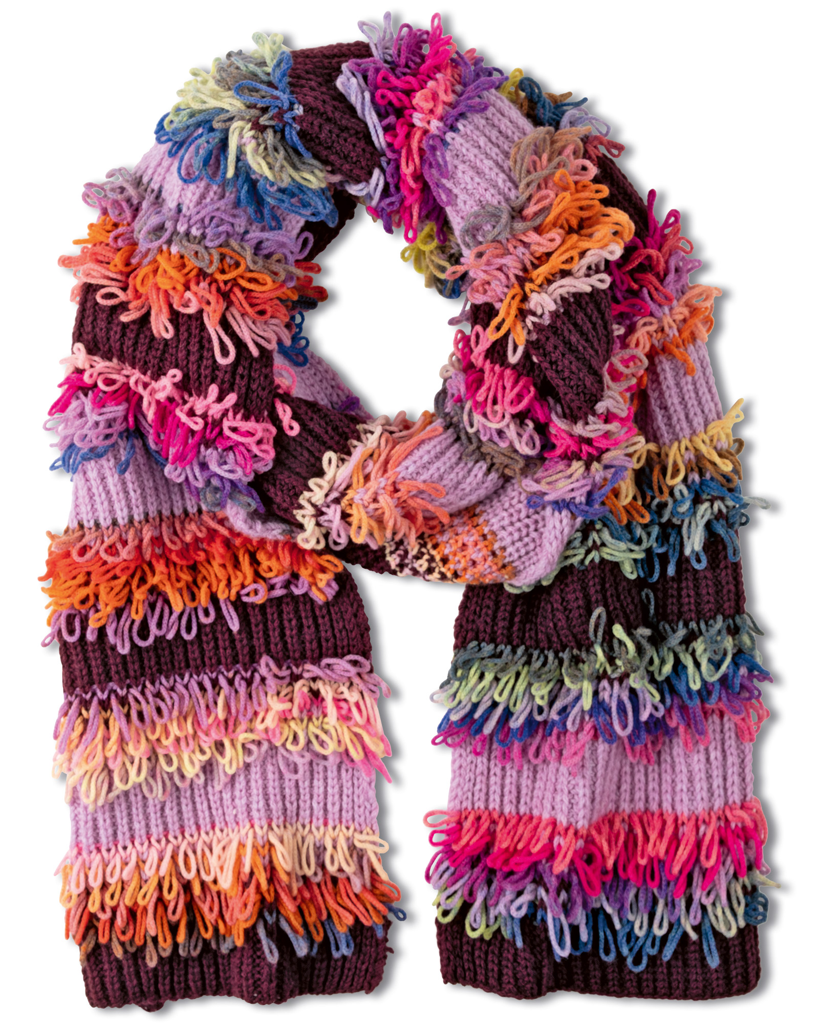 Strickset Schal Im Schlingenmuster Aus Farfalla Und Cool Merino Von Lana Grossa 2 Strickset Schal Im Schlingenmuster Aus Farfalla Und Cool Merino Von Lana Grossa – Bild 2