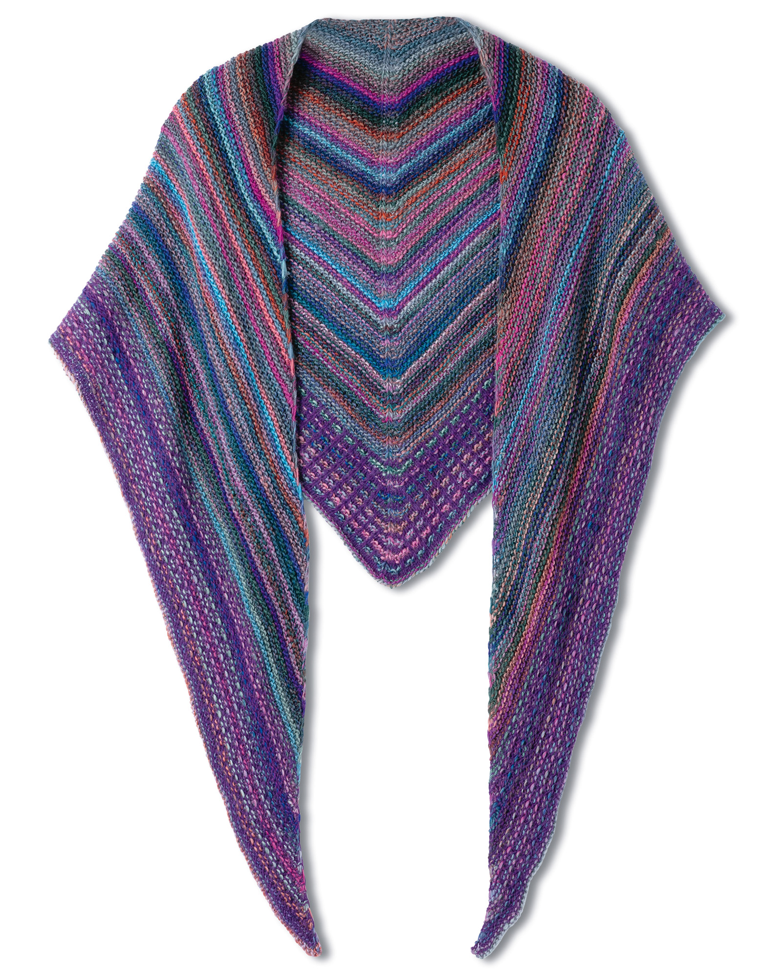 Strickset Dreieckstuch Aus Colorissimo Und Ecopuno Von Lana Grossa 2 Strickset Dreieckstuch Aus Colorissimo Und Ecopuno Von Lana Grossa – Bild 2