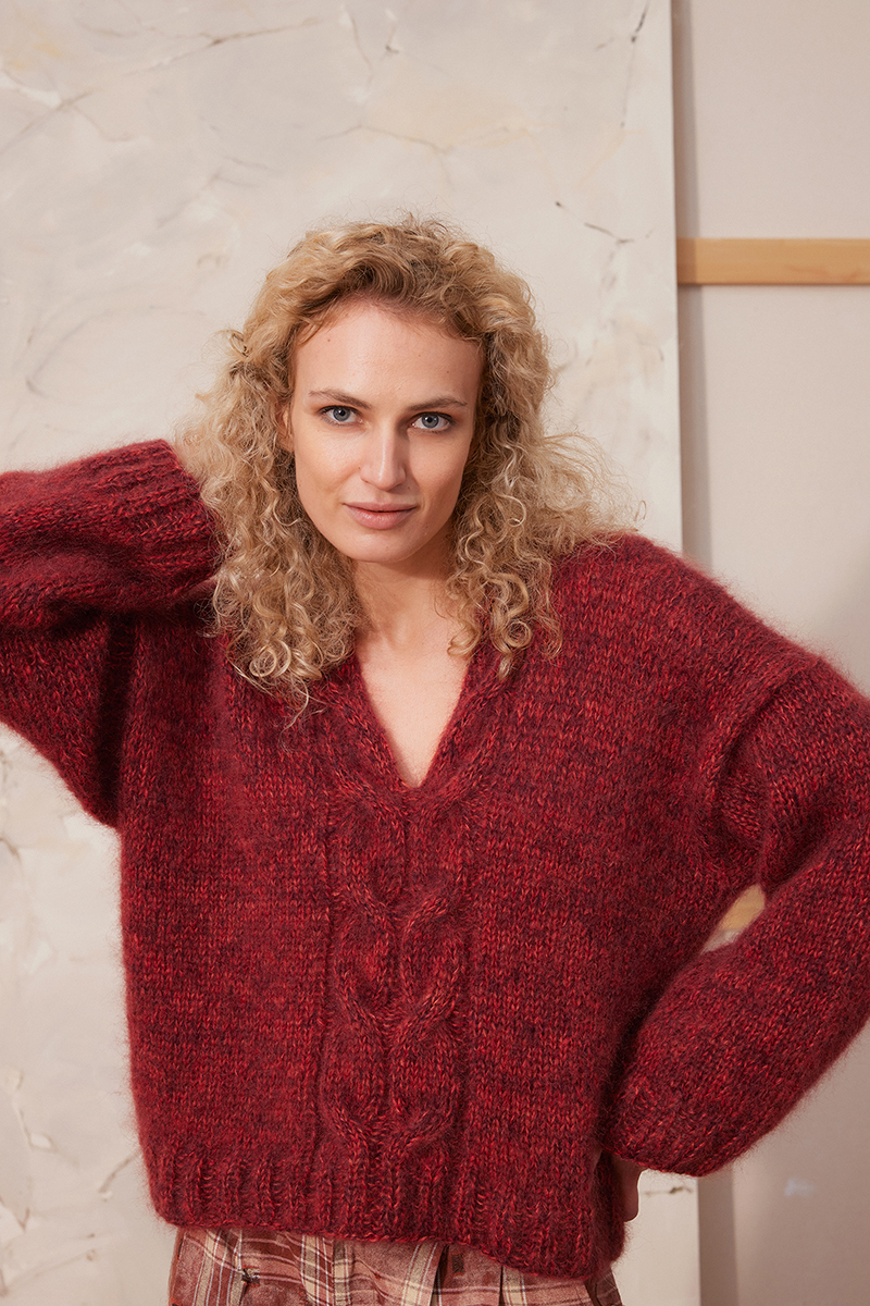 Strickset Pullover Aus Mohair Luxe Von Lang Yarns 2 Strickset Pullover Aus Mohair Luxe Von Lang Yarns – Bild 2