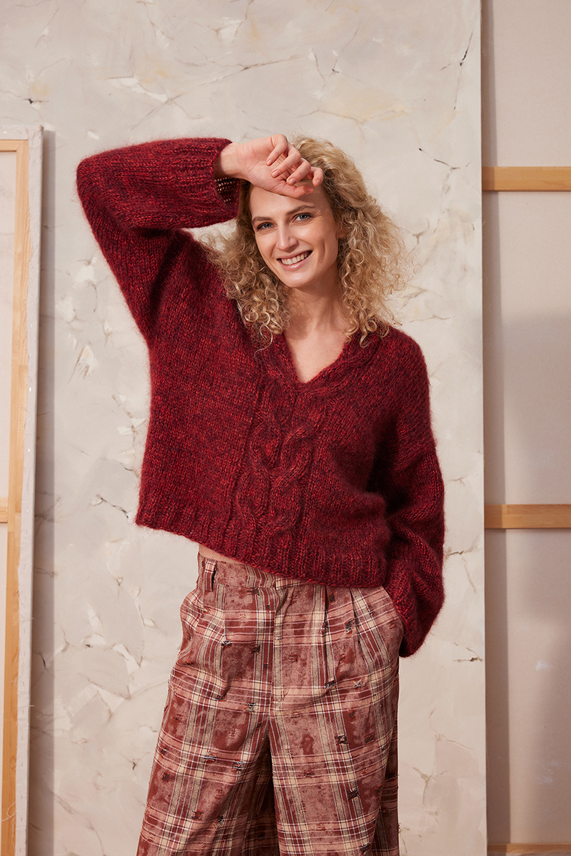 Strickset Pullover Aus Mohair Luxe Von Lang Yarns 1 Strickset Pullover Aus Mohair Luxe Von Lang Yarns