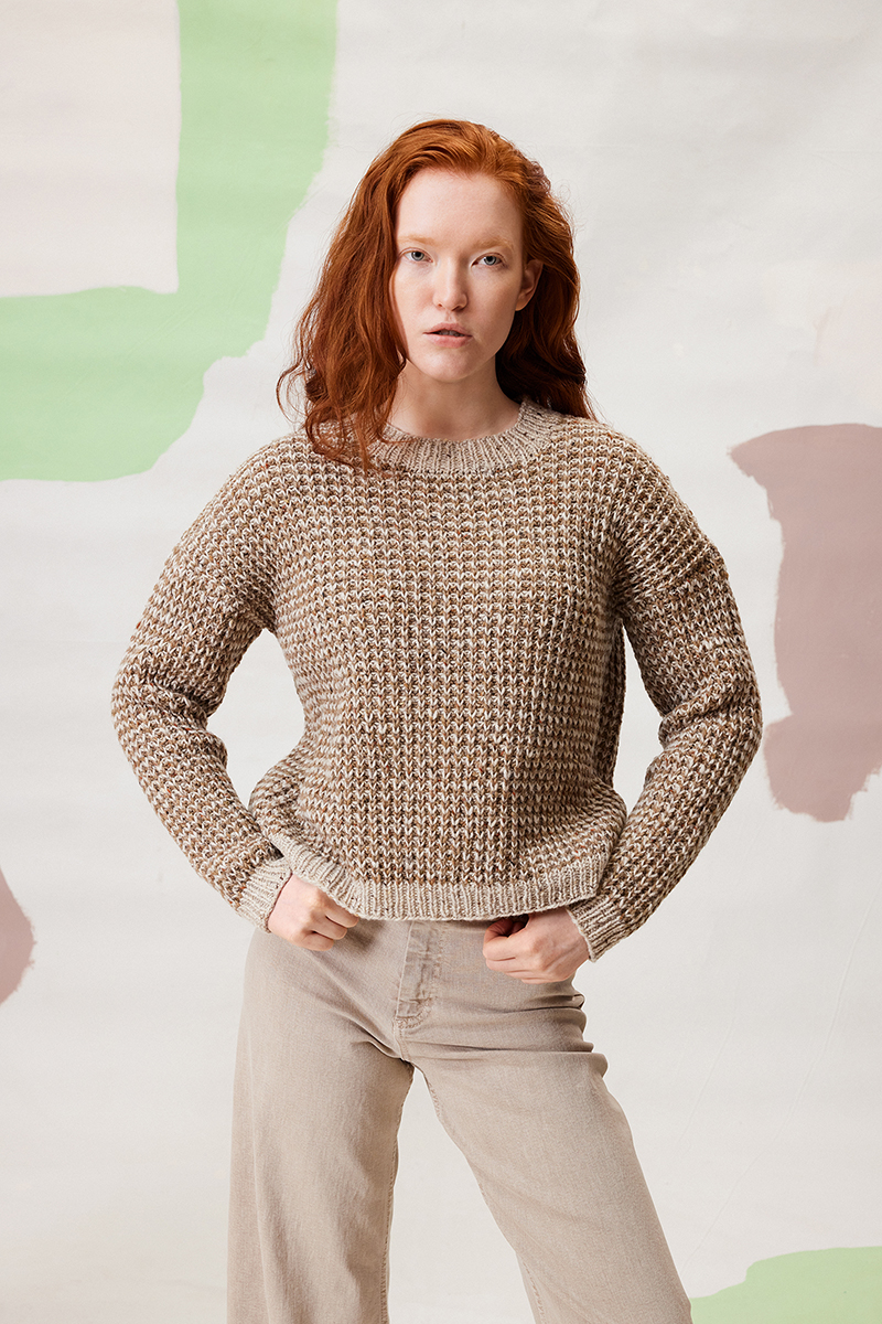 Strickset Pullover Aus Donegal Tweed+ Von Lang Yarns 1 Strickset Pullover Aus Donegal Tweed+ Von Lang Yarns