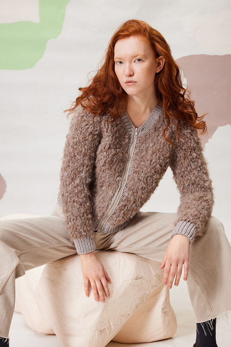 Strickset Bomberjacke Aus Shirley Und Merino 70 Von Lang Yarns 1 Strickset Bomberjacke Aus Shirley Und Merino 70 Von Lang Yarns