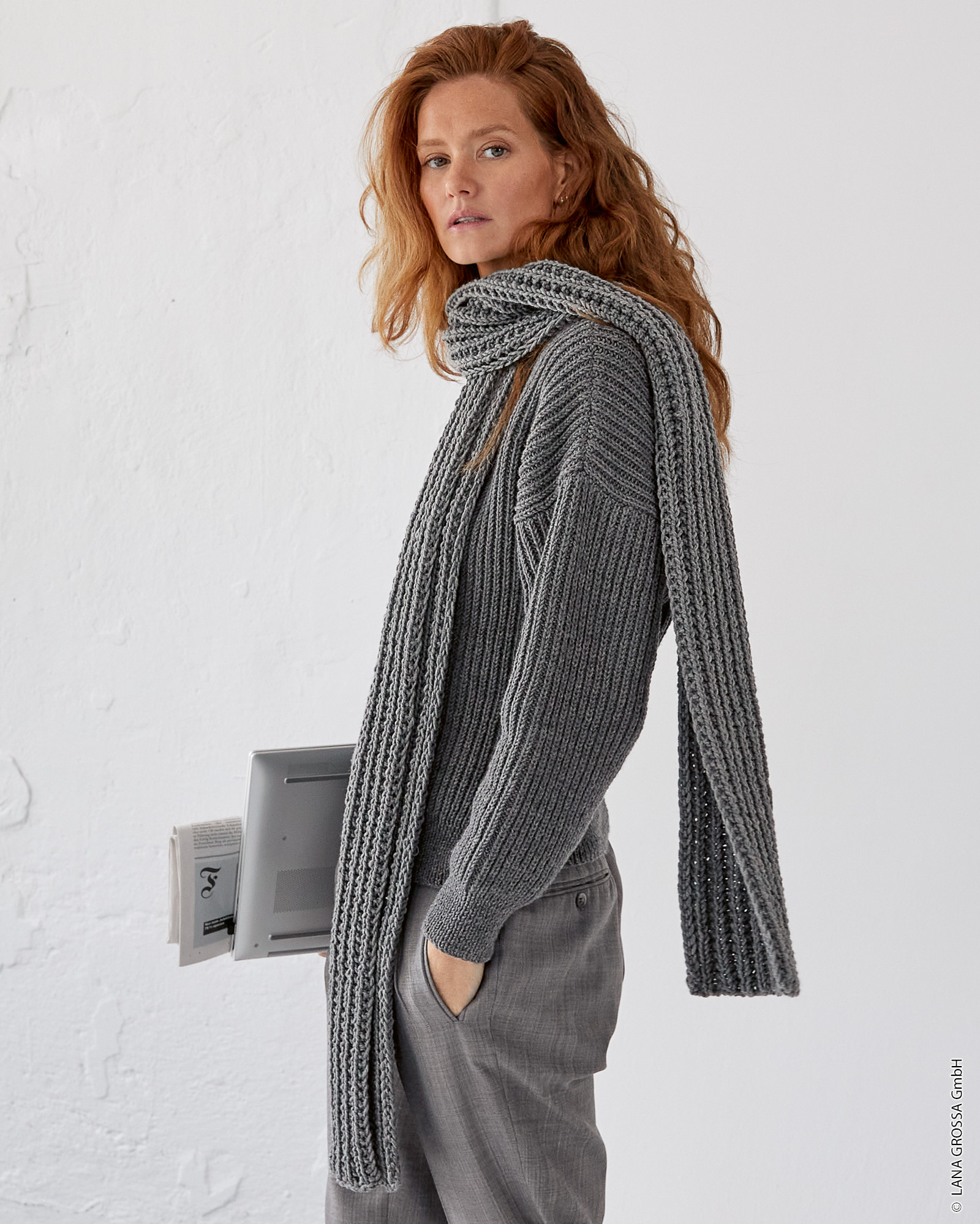 Strickset Schal Aus Cool Wool Superbig Mélange Von Lana Grossa 1 Strickset Schal Aus Cool Wool Superbig Mélange Von Lana Grossa