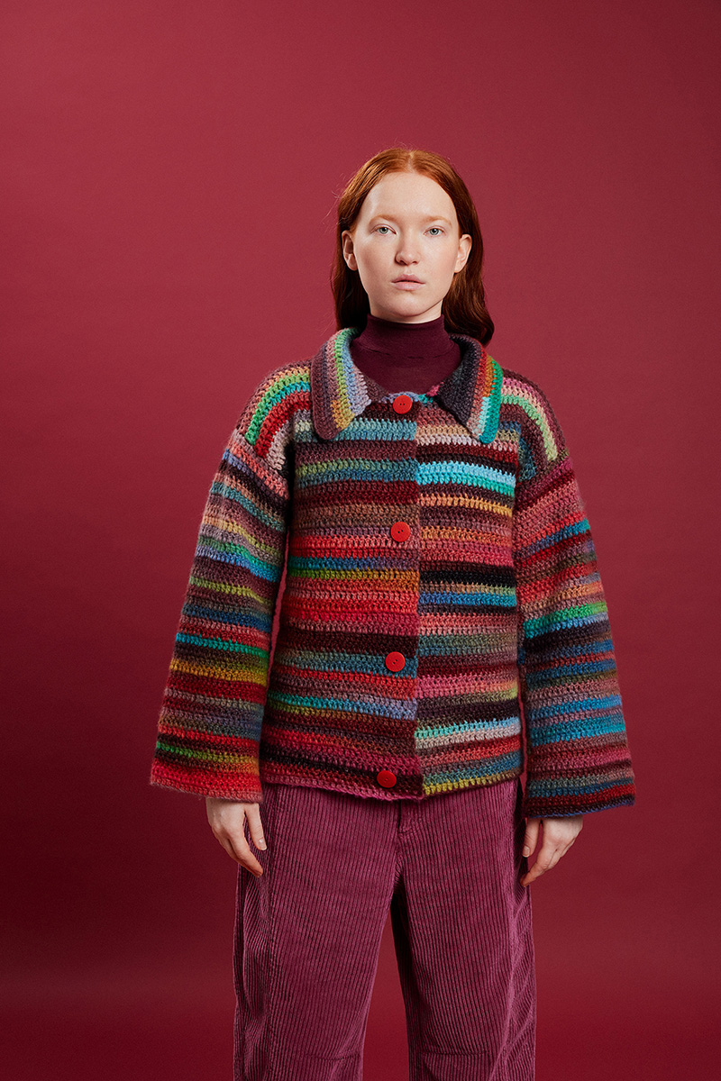 Strickset Jacke Gehäkelt Aus Cloud Von Lang Yarns 1 Strickset Jacke Gehäkelt Aus Cloud Von Lang Yarns